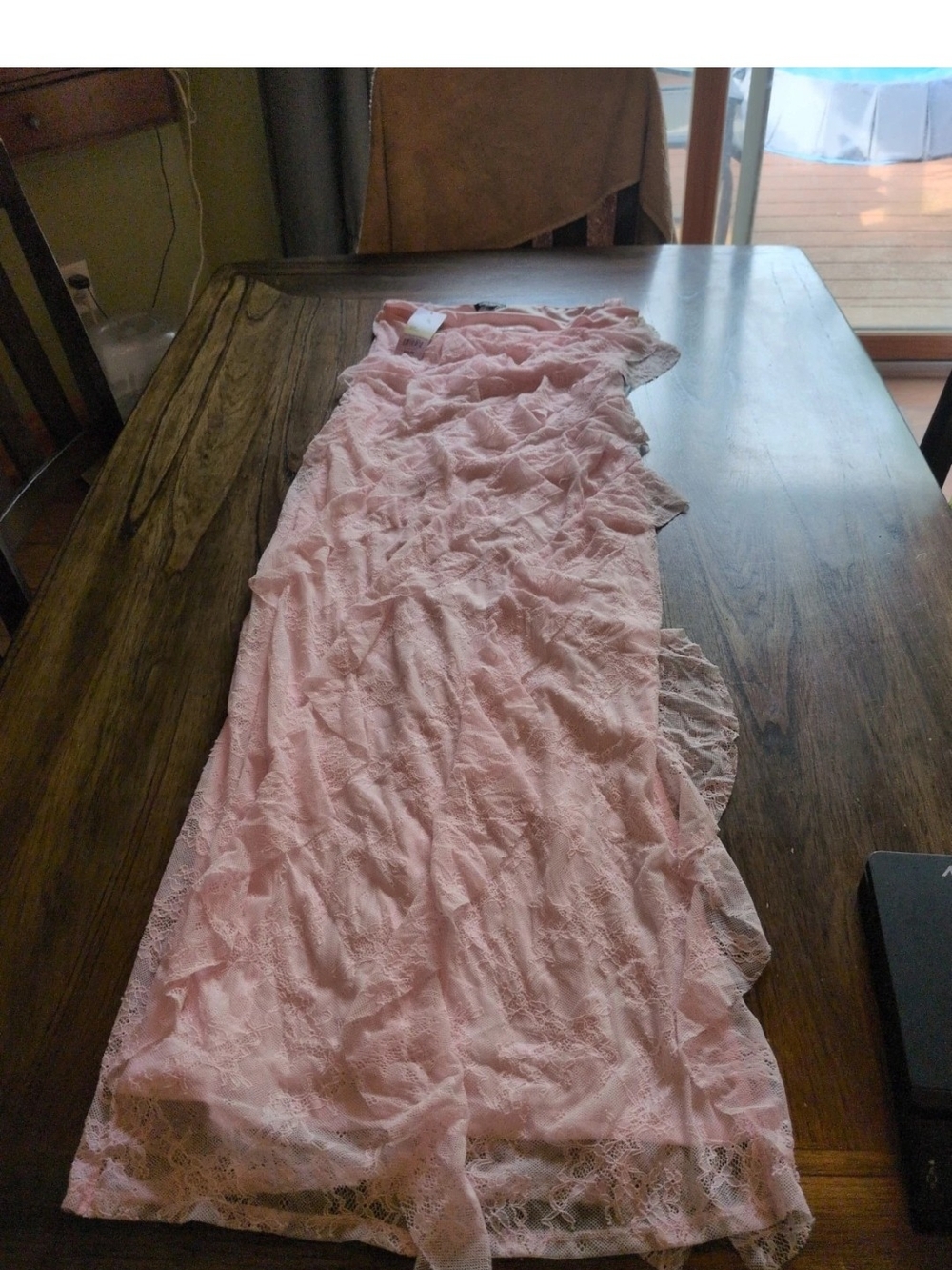 Wild Fable - Pink Lace Ruffle Strapless Dress - BNWT!
